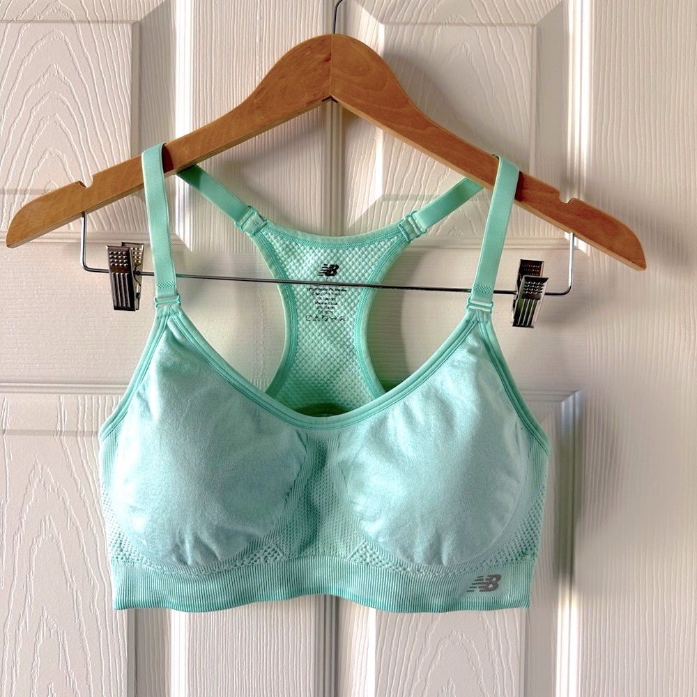 New Balance Racerback Mint Green Bra Size Large